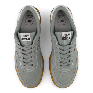 Pair of New Balance Numeric 440 V2 Bayberry skate shoes shown from above.