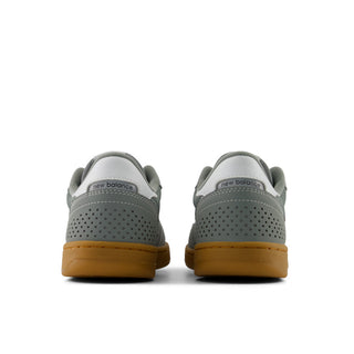 Rear view of New Balance Numeric 440 V2 Bayberry skate shoes with gum soles.