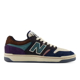 New Balance Numeric 480 x 35th North Shoes in NB Navy/Sea Salt — pig suede and mesh upper with FuelCell foam, reinforced toe cap, Ndurance rubber outsole, and heritage basketball-inspired low profile silhouette