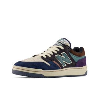 New Balance Numeric 480 x 35th North Shoes in NB Navy/Sea Salt — pig suede and mesh upper with FuelCell foam, reinforced toe cap, Ndurance rubber outsole, and heritage basketball-inspired low profile silhouette