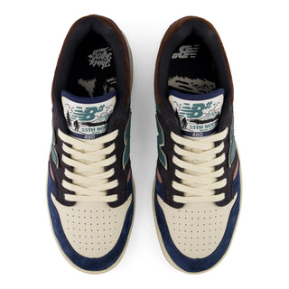 New Balance Numeric 480 x 35th North Shoes in NB Navy/Sea Salt — pig suede and mesh upper with FuelCell foam, reinforced toe cap, Ndurance rubber outsole, and heritage basketball-inspired low profile silhouette