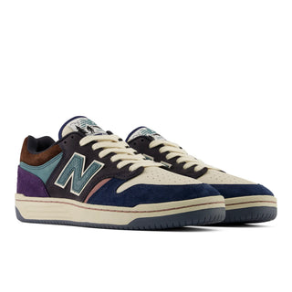 New Balance Numeric 480 x 35th North Shoes in NB Navy/Sea Salt — pig suede and mesh upper with FuelCell foam, reinforced toe cap, Ndurance rubber outsole, and heritage basketball-inspired low profile silhouette