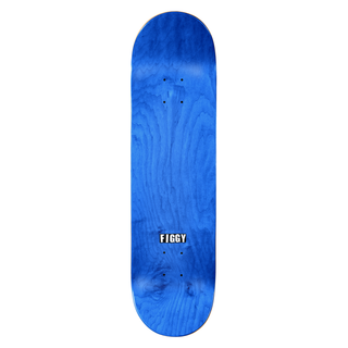 Figgy Head On Collision 8.25″ skateboard deck with OG shape, mellow concave, Spanky Long artwork, and maple construction.