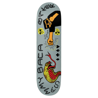 Baker Skateboards Sammy Baca Going Down Deck 8.25 inch with mellow concave, 100% Hard Rock Canadian Maple construction, and artwork by Mike Gigliotti