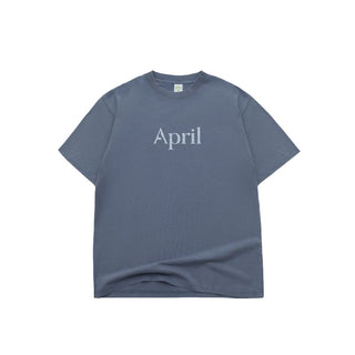 April Skateboards Rhinestone Tee in Slate with rhinestone logo on heavyweight garment-dyed cotton t-shirt.