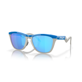 Oakley Frogskins Hybrid sunglasses with Prizm Sapphire lenses, BiO-Matter frame in Primary Blue and Cool Grey.