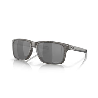 "Oakley Holbrook Mix sunglasses in Woodgrain frame with Prizm Black lenses — premium lifestyle sunglasses with UV400 protection"