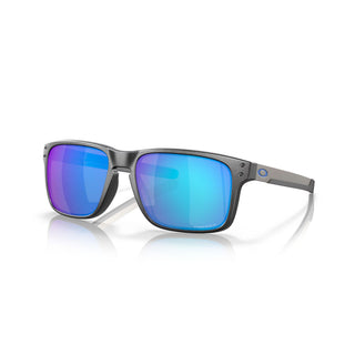 "Oakley Holbrook Mix Polar sunglasses in Steel frame with Prizm Sapphire Iridium Polar lenses — premium polarized lifestyle sunglasses with UV400 protection"