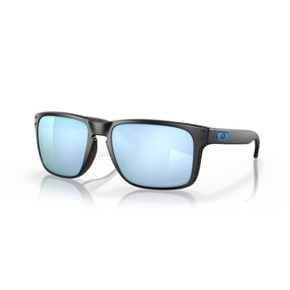 Oakley Holbrook XL Prizm Polar Sunglasses in Matte Black with Prizm Deep Water Polar lenses, iconic keyhole bridge and metal rivets O Matter lightweight frame with three-point fit, Plutonite lens with 100% UVA UVB protection up to 400nm, HDO optics, fits medium to extra large faces
