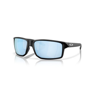 Oakley Gibston XL Prizm Polar Sunglasses in Matte Black with Prizm Deep Water Polar lenses, high-wrap O Matter lightweight frame with mold-in nosepads, hooked temples, hat compatible design, extended periphery, three-point fit for precise optical alignment