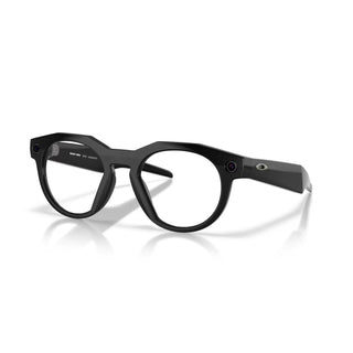 Oakley Meta HSTN Transitions smart glasses in Black with Transitions Amethyst lenses, Meta AI, camera, and audio.
