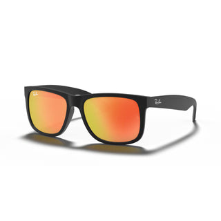 Ray-Ban Justin Color Mix Sunglasses - Rubber Black/Brown Mirror Orange