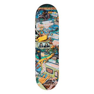 Santa Cruz Stranger Things Season 5 Deck with hidden red glow-in-the-dark graphics, 8.5-inch all-terrain shape.