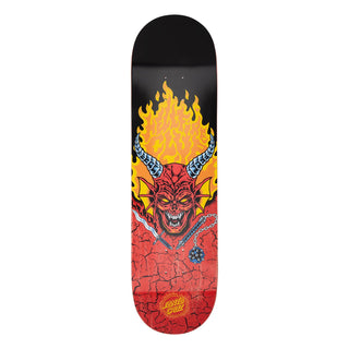 Santa Cruz Stranger Things Hellfire Club Deck with multicolor glow-in-the-dark graphics, 8.25-inch ATV shape.