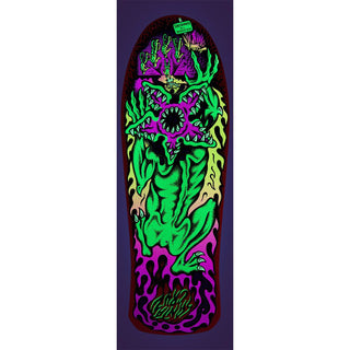 Santa Cruz Stranger Things Salba Demogorgon Deck, glow-in-the-dark orange board with Cruz Missile II concave.