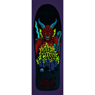 Santa Cruz Stranger Things Knox Hellfire Pit Deck with glow-in-the-dark graphics and Tom Knox Firepit shape.