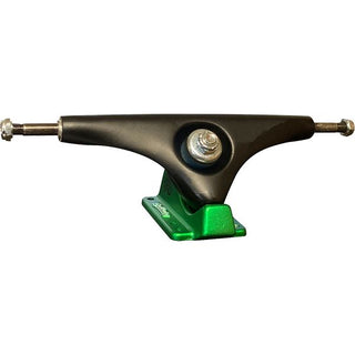 Gullwing 10.0 inch Charger truck in Black and Green with 50 degree baseplate angle and reverse geometry