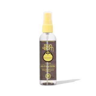 Image of Sun Bum's Protecting Anti-Frizz Oil Mist, a lightweight blend of Kukui Nut and Tamanu Oils designed to combat humidity, tame frizz, and boost natural hair shine.