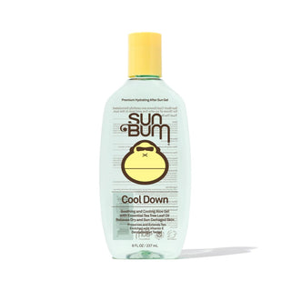 Image of Sun Bum's After Sun Cool Down Gel, an 8oz bottle filled with a soothing, hydrating gel for sunburned skin.