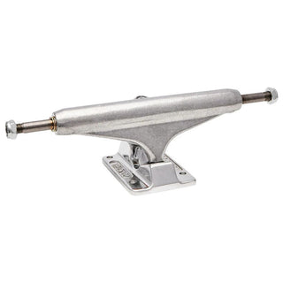 Independent 159 Stage 11 Forged Titanium Truck in silver — ultra-lightweight mid-profile skateboard truck with titanium axle and forged aluminum construction