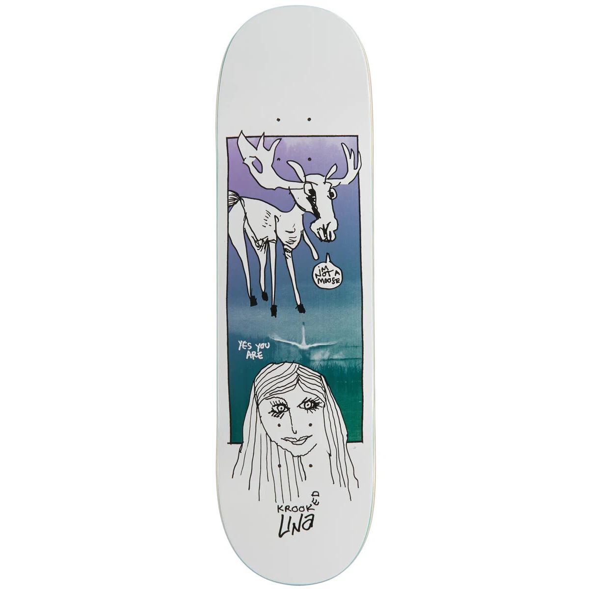 Moose Complete Skateboard NEON BLUE 8.0\" Black/White ASSEMBLED