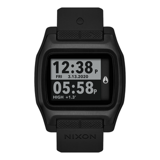 Nixon High Tide All Black Watch, High Tide surf watch with a customizable high-res screen.