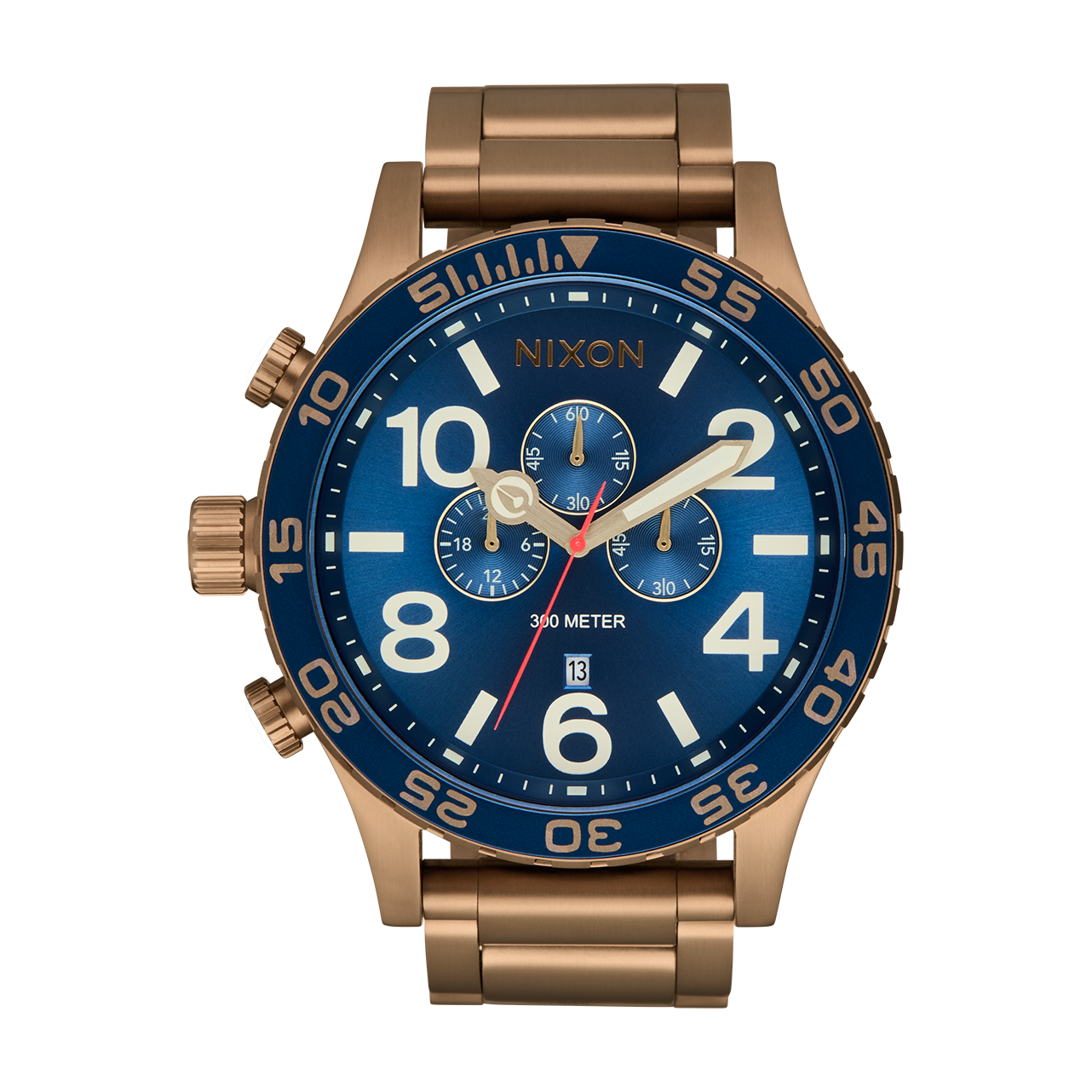 Nixon 51-30 Chrono Watch Desert Gold/Arles Blue – Drift House Nixon 51-30 Chrono Watch Desert Gold/Arles Blue – Drift House