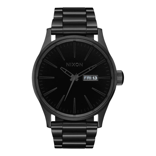 Nixon Sentry Stainless Steel Analog Watch All Black/Black – Drift