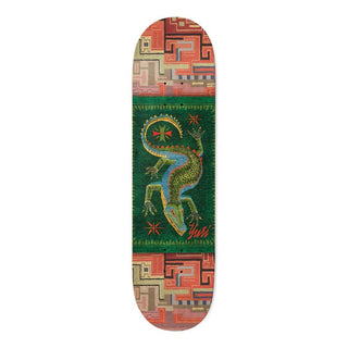 "Deathwish Yuri Facchini Carpet Deck 8.5 — art by BOW3RY, DW mellow concave, 100% hard rock Canadian maple"