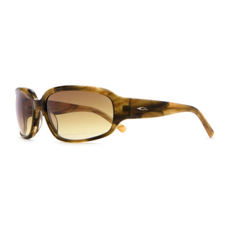 Crap Eyewear Stone Echo in Sand Bio/Golden Brown Gradient — bioacetate fashion wraparound, CR-39 lenses, 100% UV protection, spring hinges, wire cores, Rx-ready