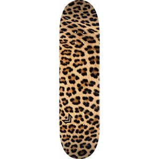 Mini Logo 8.0 skateboard deck with Leopard Fur graphic, 31.45” length, 14” wheelbase, rock-hard maple construction.