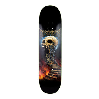 "Disorder Skateboards Stairway To Hell team graphic skateboard deck 8.25 — bold dark team model built for fearless street skating"