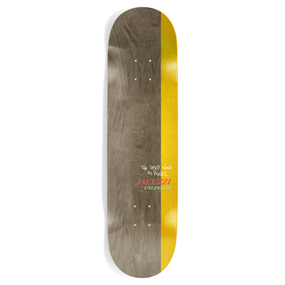 Jacuzzi Michael Pulizzi Doghouse EX7 skateboard deck 8.375″ with split color veneers, epoxy 7 build, mellow concave.