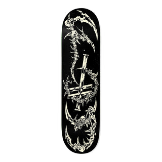 Jamie Foy Mutations Twin skateboard deck featuring bold graphic artwork by FUCKYOUBAKER on natural wood with Deathwish branding