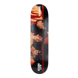  Disorder 8.38" Rocky Alex Midler pro deck with limited heat transfer graphic and mixed color top veneer.