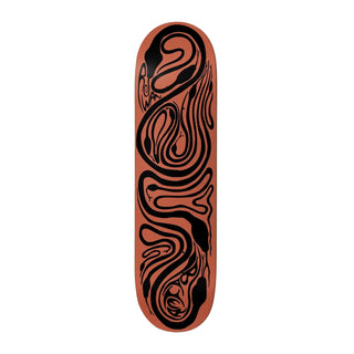 Rowan Zorilla Brain Rabies skateboard deck featuring graphic artwork by Mike Gigliotti with dipped finish and Baker branding