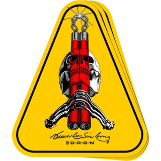 4" Bruce Lee Skull & Nunchucks Decal