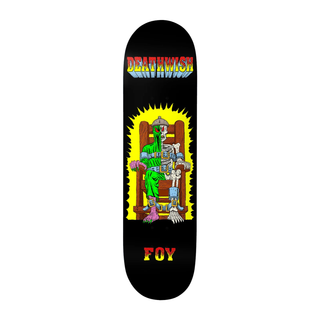 Deathwish Skateboards Jamie Foy "Foy 423" deck, 8.25"x31.5", JJ Villard art, steep concave, Canadian Maple