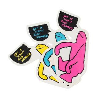 Krooked Get it Straight Schmoo sticker, 6-inch size