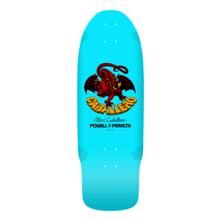 Limited edition Powell-Peralta Caballero Series 15 skateboard deck, traditional 7-ply, spoon nose kick tail.
