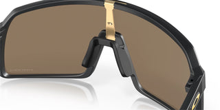 Oakley Sutro sunglasses with lightweight O Matter frame, Unobtainium nosepads, and Prizm 24K lenses for bright light.