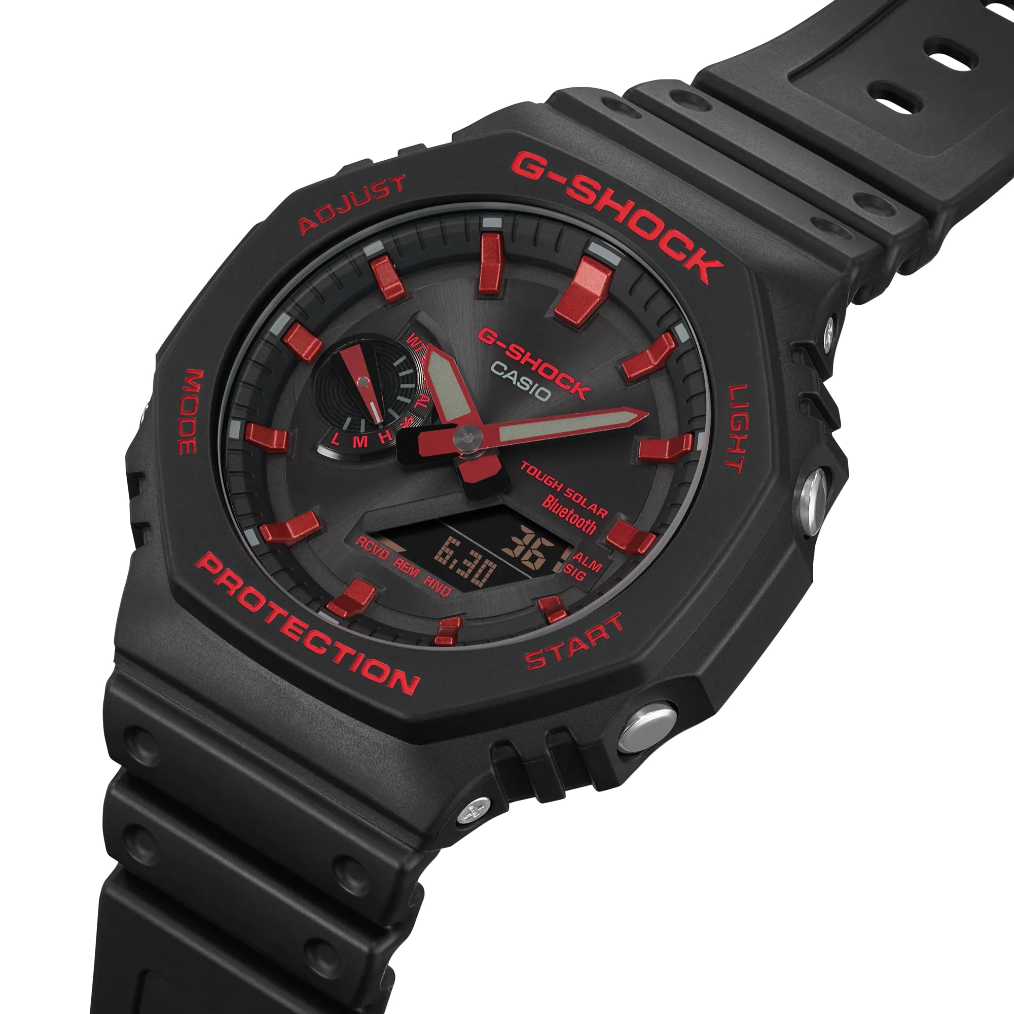 Red and black digital watch sales