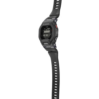 GBD-200-1 G-Shock watch with black resin strap and case. Features include GPS, Bluetooth connectivity, step tracker, world time, and water resistance up to 200 meters. A perfect watch for outdoor adventures and daily wear.
