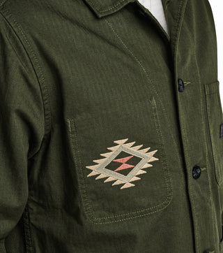 Roark Revival Atlas Chore Embroidered Jacket Dark Military