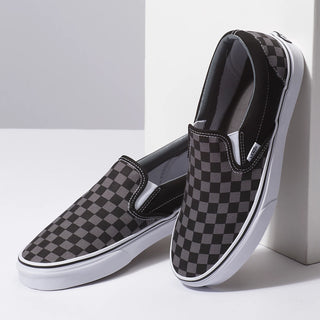 Vans Checkerboard Slip-On Shoes Black/Pewter Check