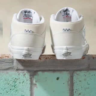 Vans Daz Skate Half Cab White Leather Suede Shoes