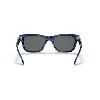 Ray Ban Mr. Burbank Sunglasses Striped Blue/Dark Grey