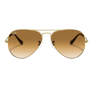 Ray-Ban Aviator Gradient sunglasses with gold frame and gradient lenses, offering timeless style and UV protection.